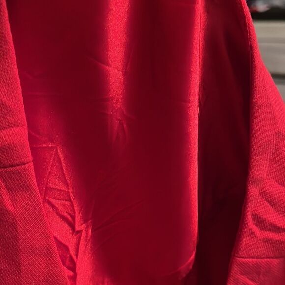 White House Black House Red Bell Sleeve Ruffle Hem Dress Feminine Contemporary - Picture 11 of 13